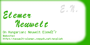 elemer neuwelt business card